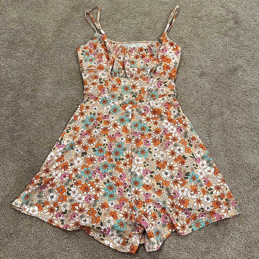 Floral print romper from Aeropostale